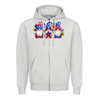 Dove Grey american flag gnomes sunflowers star Zipper Hoodie - Artiststas