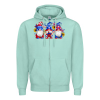 Seafoam american flag gnomes sunflowers star Zipper Hoodie - Artiststas