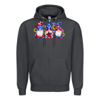 Smoke american flag gnomes sunflowers star Zipper Hoodie - Artiststas