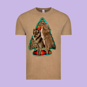 Howling Wolves Arrowhead Vintage Tee Designed By Jasminsmagicworld