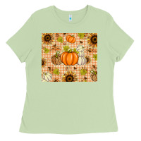Matcha Fall Pumpkins and Sunflowers with Leopard Ladies Tee - texasbilliewilder