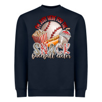 Navy i am just here for the snack baseball sister Heavyweight Sweatshirt - RacoonDesign