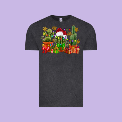 Christmas Cactus Vintage Tee Designed By Cowgirlartshop