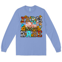 Colony Blue western farm babe Long Sleeve Tee - OliviaCreatesArt