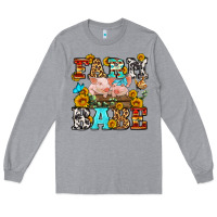 Heather Grey western farm babe Long Sleeve Tee - OliviaCreatesArt