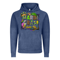 Vintage Denim mardi gras princess Vintage Hoodie - OliviaCreatesArt
