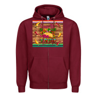 Burgundy cinco de taco paper serape leopard wooden Zipper Hoodie - Artiststas
