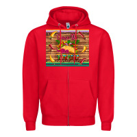 Red cinco de taco paper serape leopard wooden Zipper Hoodie - Artiststas