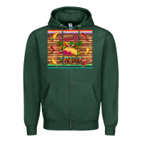 Sports Green cinco de taco paper serape leopard wooden Zipper Hoodie - Artiststas