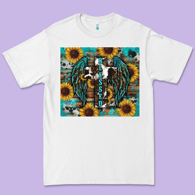 Western Blessed Sunflower's Premium Tee Designed By Ranaportraitstore