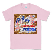 Bubblegum Pink flip flops fireworks & freedom 4th of july Classic Tee - TumblerDesignByShophia