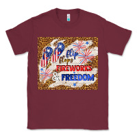 Burgundy flip flops fireworks & freedom 4th of july Classic Tee - TumblerDesignByShophia