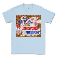Dusty Blue flip flops fireworks & freedom 4th of july Classic Tee - TumblerDesignByShophia