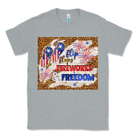 Heather Grey flip flops fireworks & freedom 4th of july Classic Tee - TumblerDesignByShophia