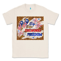 Natural flip flops fireworks & freedom 4th of july Classic Tee - TumblerDesignByShophia