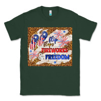 Sports Green flip flops fireworks & freedom 4th of july Classic Tee - TumblerDesignByShophia