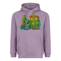 Lavender watercolor cactus Heavyweight Hoodie - BarkalooDesign
