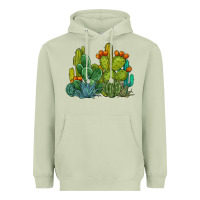 Matcha watercolor cactus Heavyweight Hoodie - BarkalooDesign