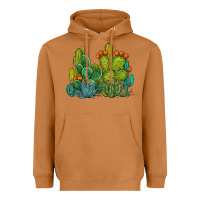 Meerkat watercolor cactus Heavyweight Hoodie - BarkalooDesign