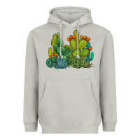 Moon Dust watercolor cactus Heavyweight Hoodie - BarkalooDesign