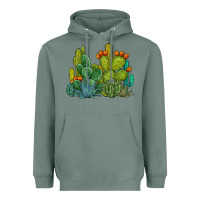 Sage watercolor cactus Heavyweight Hoodie - BarkalooDesign