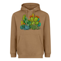 Toasted Coconut watercolor cactus Heavyweight Hoodie - BarkalooDesign