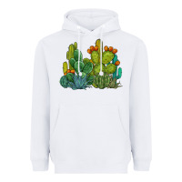 White watercolor cactus Heavyweight Hoodie - BarkalooDesign