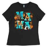 Black Fall Mama Ladies Tee - texasbilliewilder