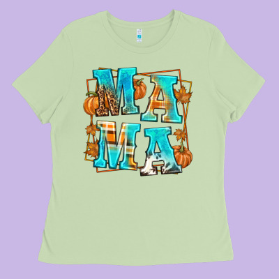 Fall Mama Ladies Tee Designed By Texasbilliewilder