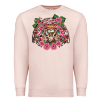 Pale Pink pink floral baby goat rainbow Premium Sweatshirt - BarkalooDesign