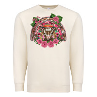 Sandshell pink floral baby goat rainbow Premium Sweatshirt - BarkalooDesign