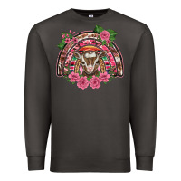 Smoke pink floral baby goat rainbow Premium Sweatshirt - BarkalooDesign
