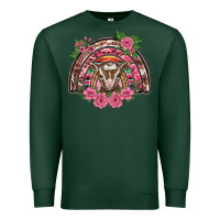 Sports Green pink floral baby goat rainbow Premium Sweatshirt - BarkalooDesign