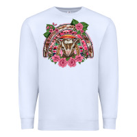 White pink floral baby goat rainbow Premium Sweatshirt - BarkalooDesign