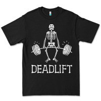 Black deadlift funny halloween skeleton weight lifting workout Premium Tee - longCreatives