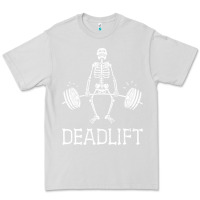 Dove Grey deadlift funny halloween skeleton weight lifting workout Premium Tee - longCreatives