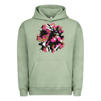 Pigment Oil Green valentine's day cow patches Urban Hoodie - AdoDesignShop