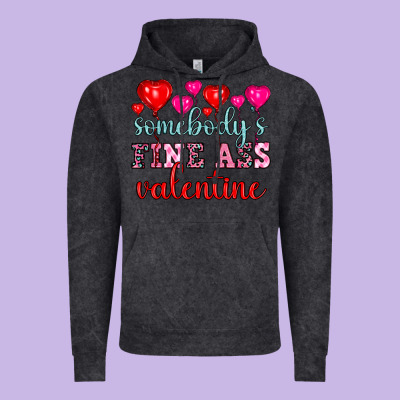 Somebody's Fine Ass Valentine Vintage Hoodie Designed By Oliviacreatesart