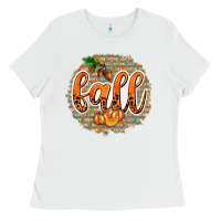 White Fall with Background Ladies Tee - texasbilliewilder