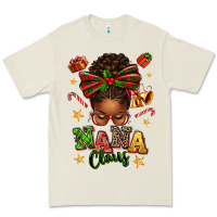 Nana Claus Afro Messy Bun Premium Tee | Teevron