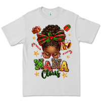 Dove Grey Nana Claus Afro Messy Bun Premium Tee - texasbilliewilder
