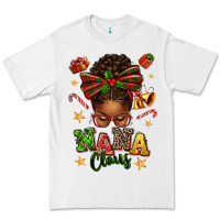 White Nana Claus Afro Messy Bun Premium Tee - texasbilliewilder