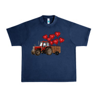 Navy farm tractor Urban Heavy Tee - RanaPortraitStore