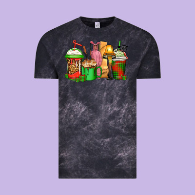 Christmas Movie Coffee Cups Vintage Tee Designed By Cowgirlartshop