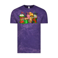 Cloud Purple christmas movie coffee cups Vintage Tee - CowGirlArtShop