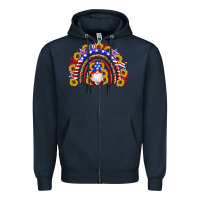 American Flag Gnomes Sunflowers Rainbow Zipper Hoodie | Teevron