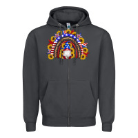 Smoke american flag gnomes sunflowers rainbow Zipper Hoodie - Artiststas