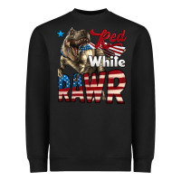 Black Red White Rawr Dinosaur T-Rex Heavyweight Sweatshirt - LillyAllenDesigns