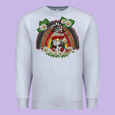 Ladybuy Gnomies Rainbow Premium Sweatshirt Designed By Barkaloodesign
