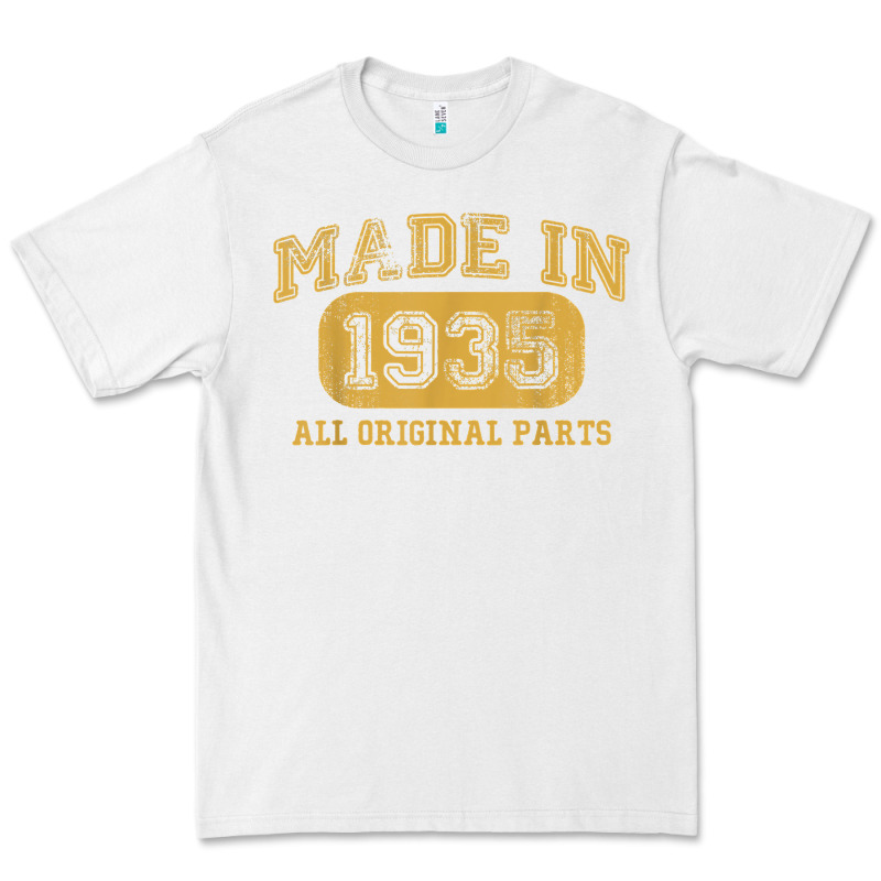Made In 1935 87th Birthday Gifts 87 Year Old Birthday T-shirt Premium Tee by longCreatives | Teevron